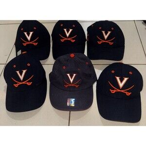 Virginia Cavaliers Navy V Sabres Cap Hat LOT of 6 UVA NCAA